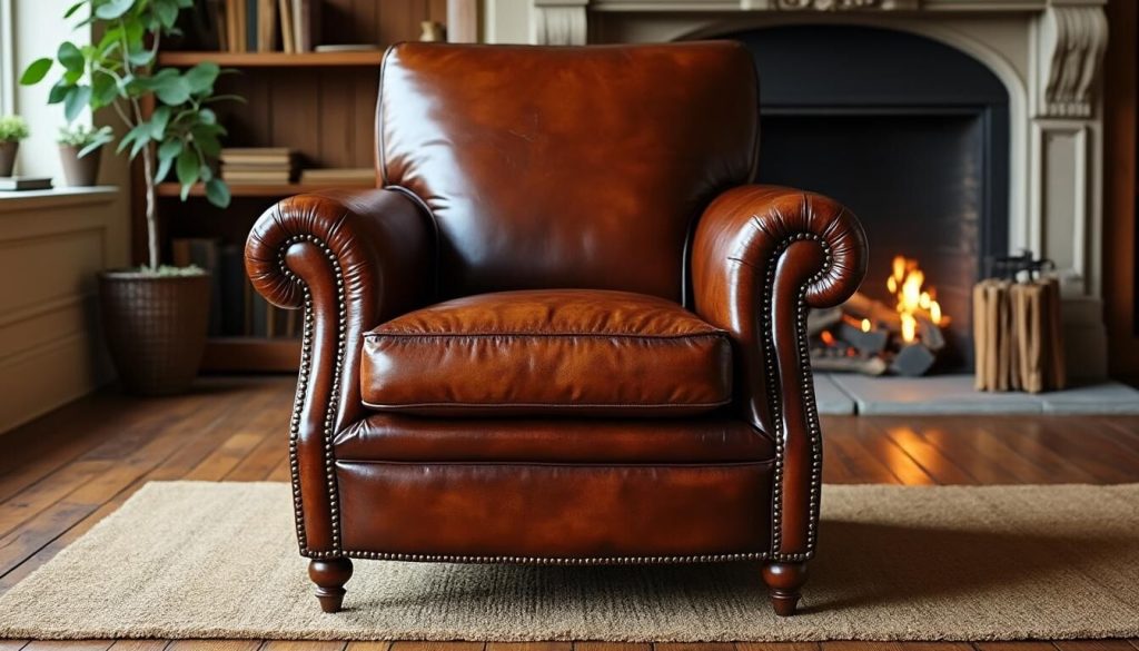 fauteuil club en cuir nettoyer et recolorer 